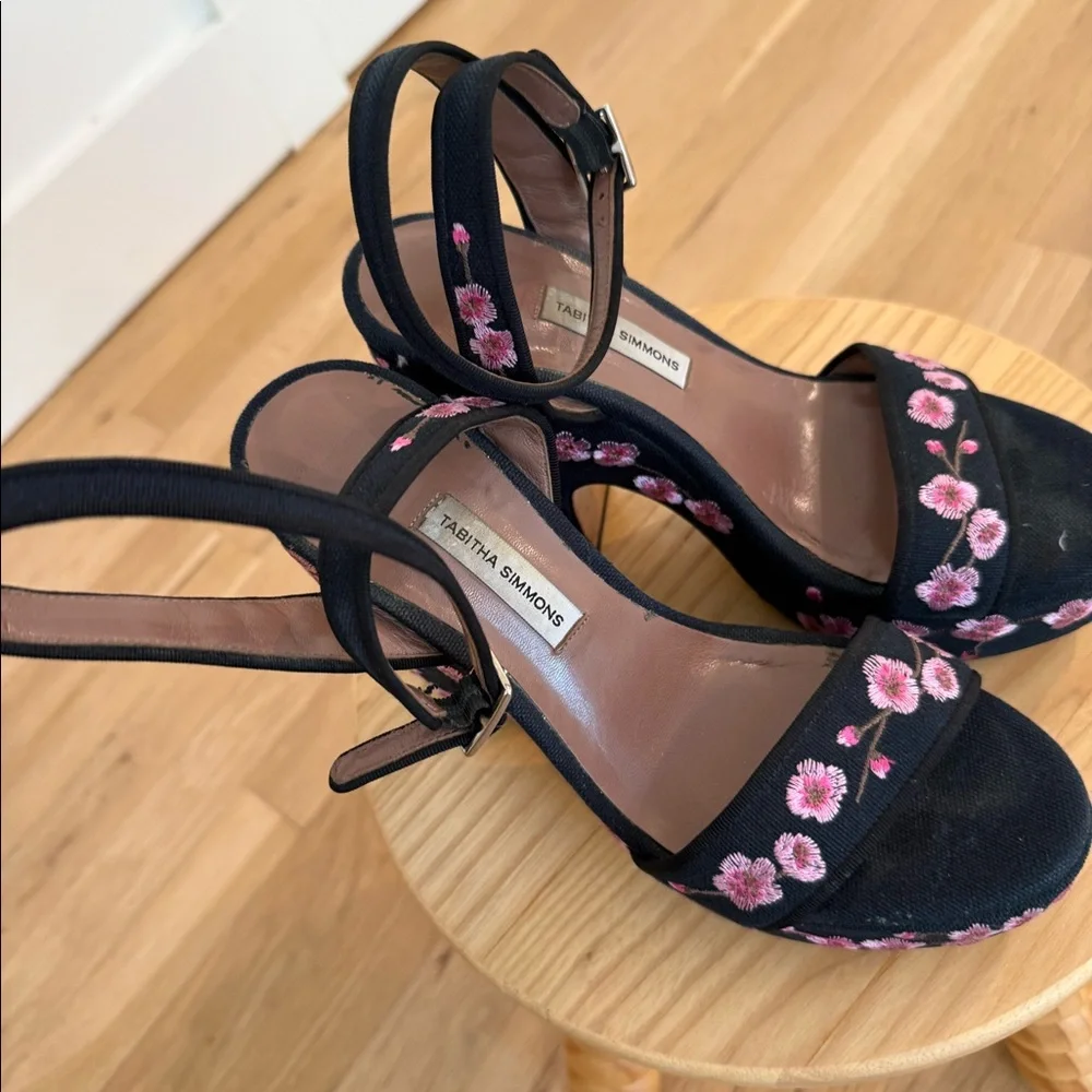 Tabitha Simmons Canvas Floral Print Heel